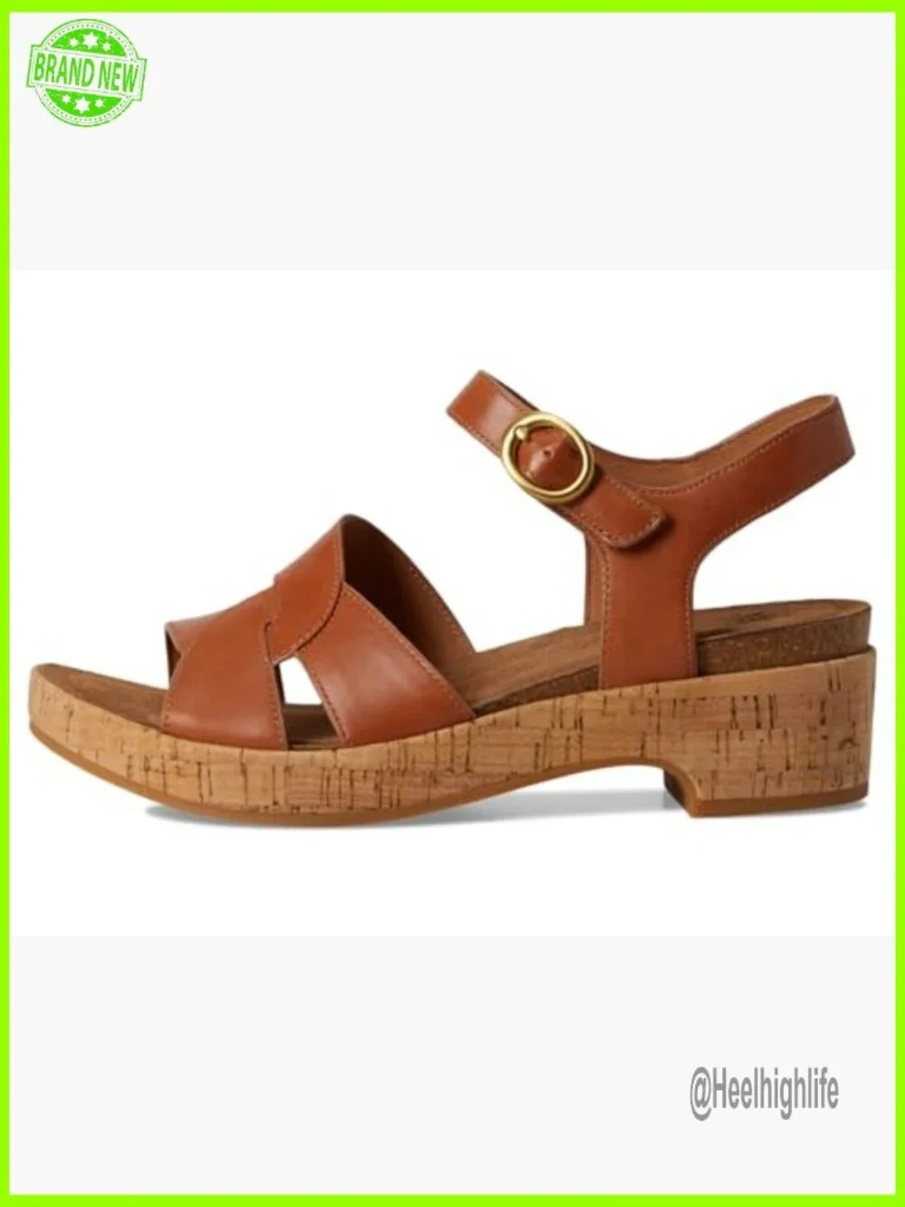 Leather Platform Sandals with Ankle Strap, Casual Open Toe Wedges